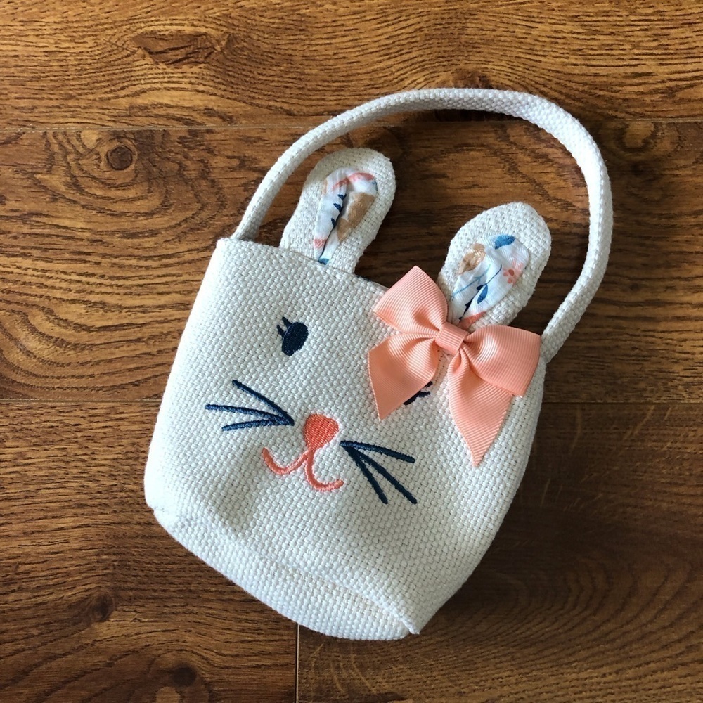 Cream lined bunny purse